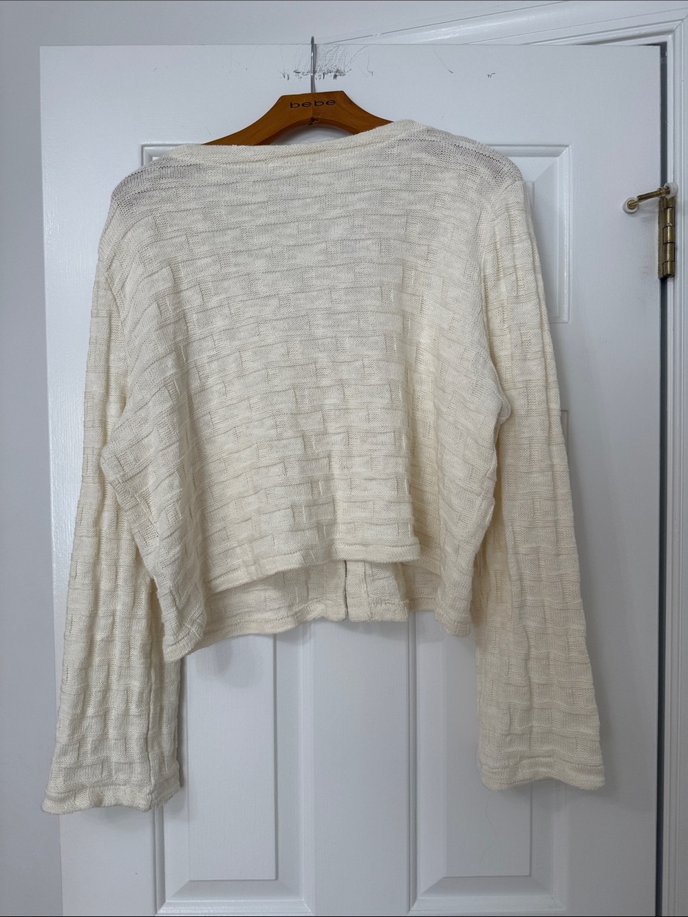 Madewell Ivory Textured V-Neck Button Cardigan - Picture 2 of 3